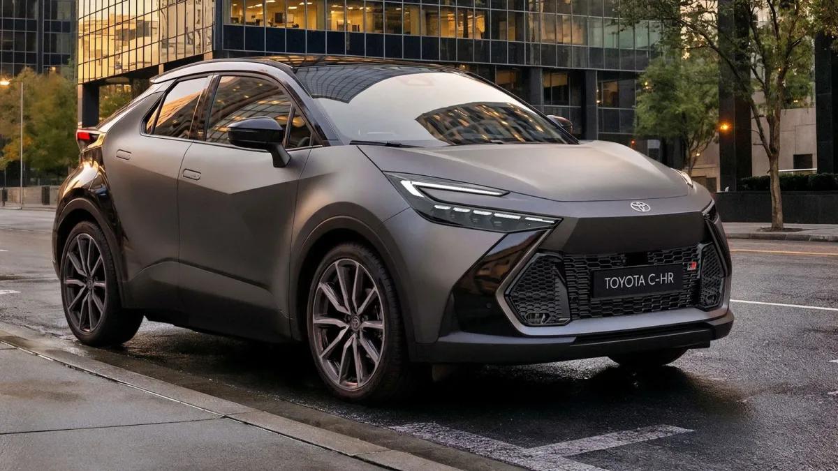 Con pintura mate y el mismo motor híbrido de 4,7 litros de consumo, el Toyota C-HR de 2027 ya está en España