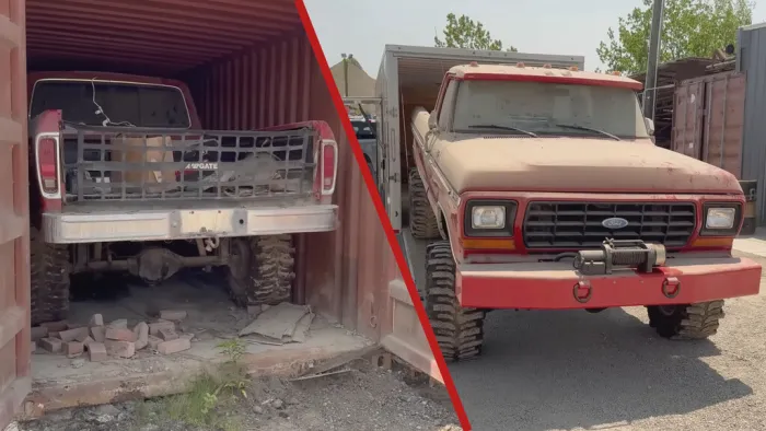Esta Ford F-250 de 1978 llevaba 20 años abandonada en un contenedor marítimo. Ver cómo la limpian hasta dejarla como nueva es adictivo