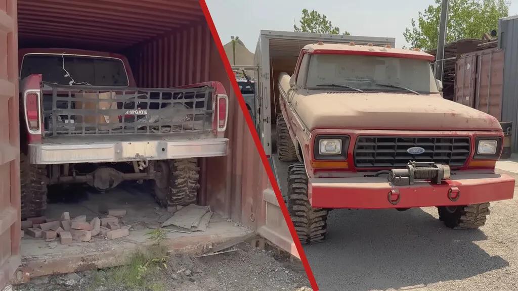 Esta Ford F-250 de 1978 llevaba 20 años abandonada en un contenedor marítimo. Ver cómo la limpian hasta dejarla como nueva es adictivo