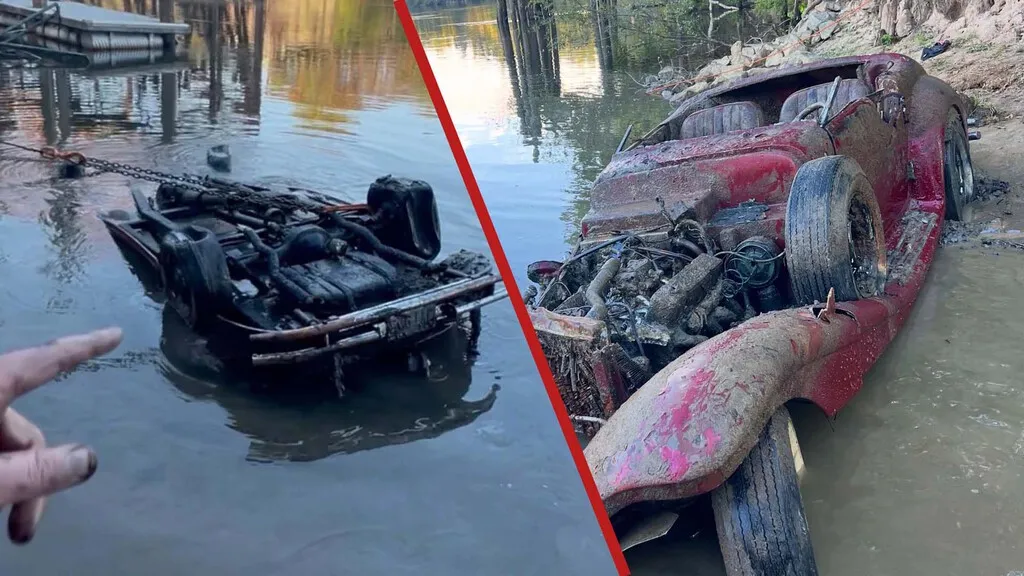 Este buceador pensó que había encontrado un tesoro histórico de Mercedes-Benz bajo el agua. Resultó ser un trasto sin valor, pero no sería la primera joya que rescata