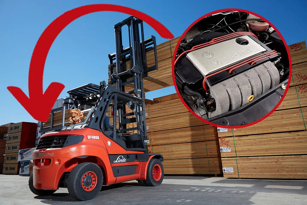 Este es el motor que Volkswagen inventó para meter un V6 donde no cabía: acabó dando vida al Bugatti Veyron y a una carretilla elevadora