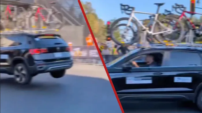 Expulsan del mundial al seleccionador español de ciclismo por hacer esta bestialidad con el coche durante una prueba ciclista