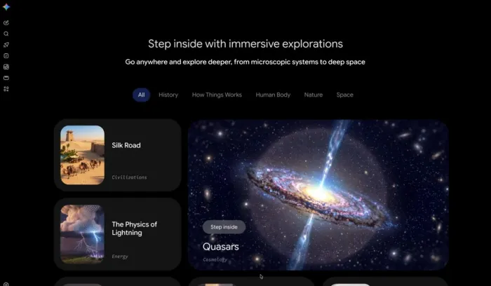 Gemini estrena exploraciones inmersivas para estudiantes: temas que se abren capa a capa, pero aún no en español