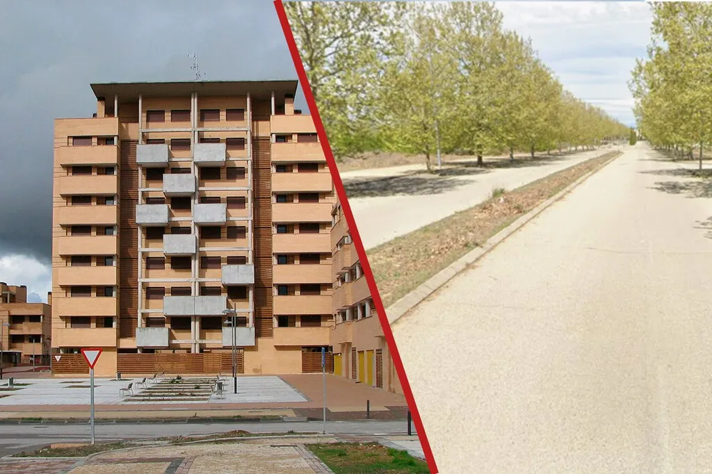 La Seseña de Guadalajara: otra ciudad que la burbuja inmobiliaria dejó a medio construir. Una estación de AVE y calles enormes donde faltan casas
