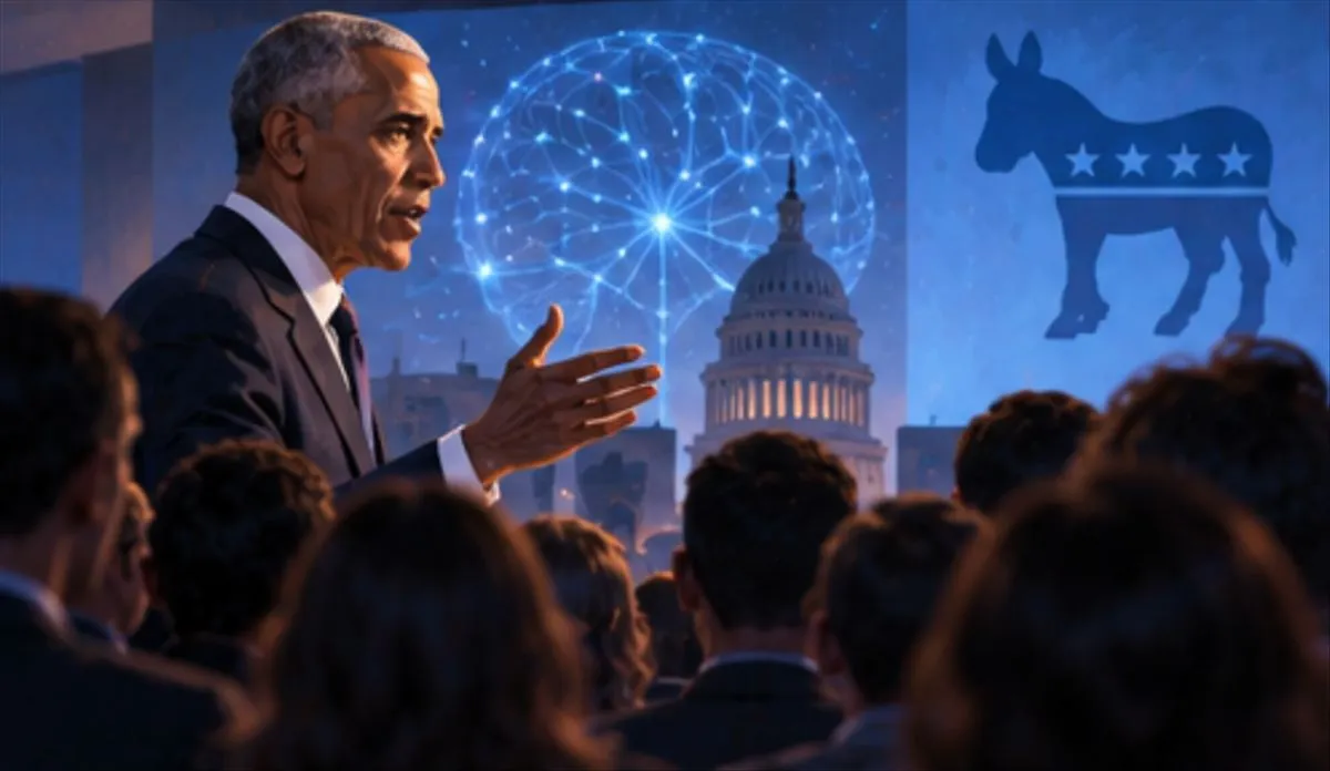 Obama le dice a los demócratas en privado que la IA es peligrosa. Pero no les da ningún plan