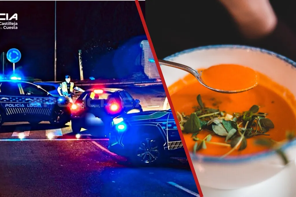 "Será por el vinagre del gazpacho": la Policía ha cazado a un conductor en Sevilla que cuadriplicaba la tasa de alcohol, pero aseguraba que no era culpa suya