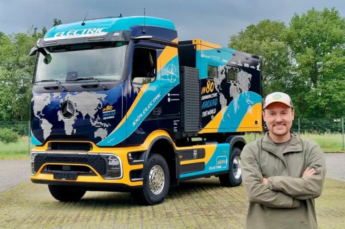 Tobias Wagner está dando la vuelta al mundo con un camión camper eléctrico: “En 3.500 km he parado 3 veces; sé que funciona sin problemas”